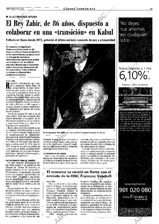 ABC MADRID 25-09-2001 página 27