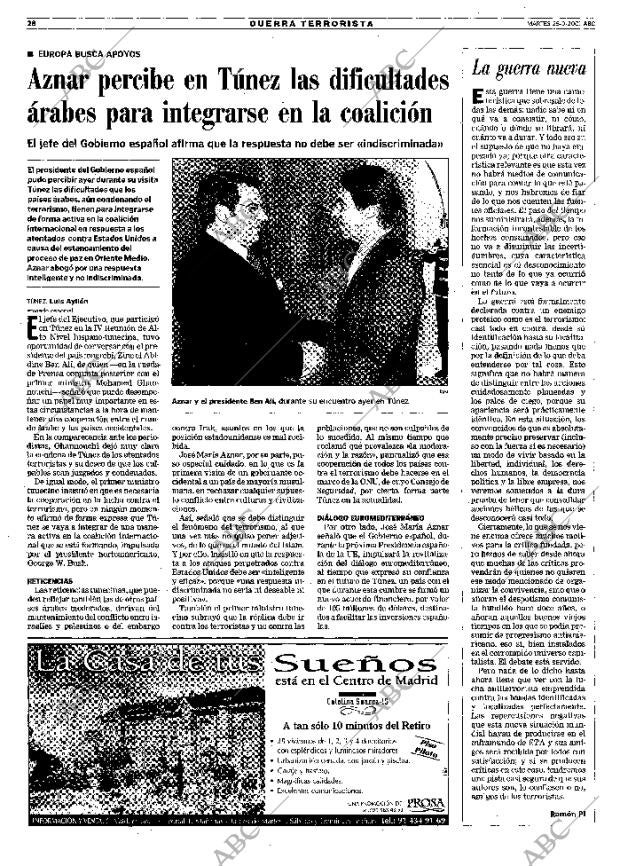 ABC MADRID 25-09-2001 página 28