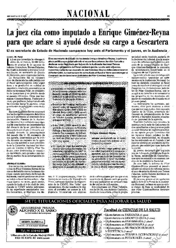 ABC MADRID 25-09-2001 página 33