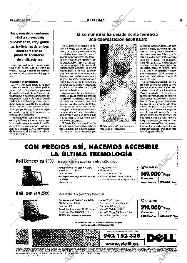 ABC MADRID 25-09-2001 página 43