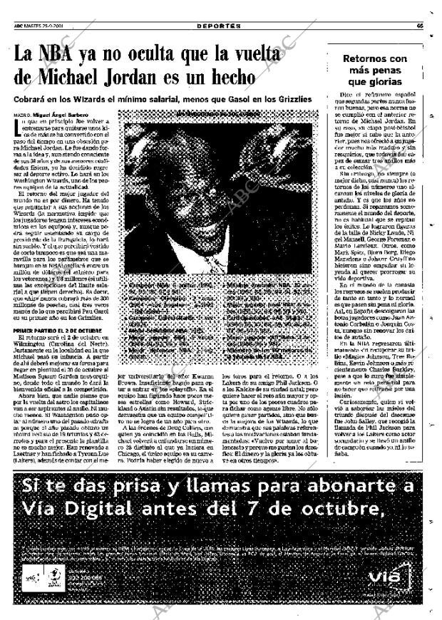 ABC MADRID 25-09-2001 página 65
