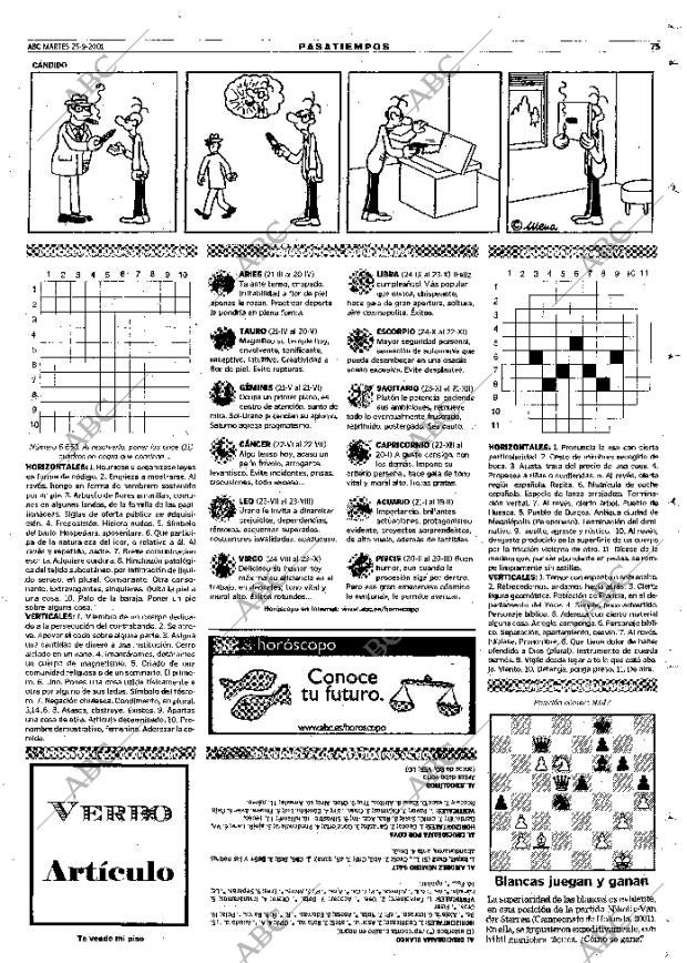 ABC MADRID 25-09-2001 página 75