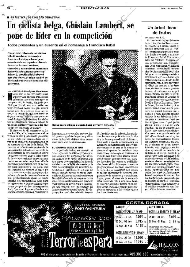 ABC MADRID 25-09-2001 página 78