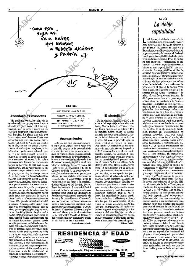 ABC MADRID 25-09-2001 página 90