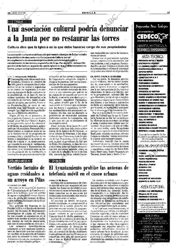 ABC SEVILLA 27-09-2001 página 47