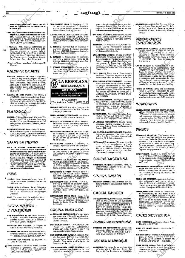 ABC SEVILLA 27-09-2001 página 76