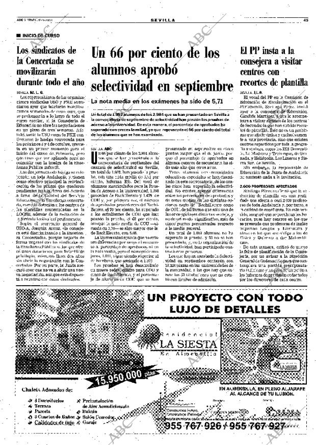 ABC SEVILLA 28-09-2001 página 45