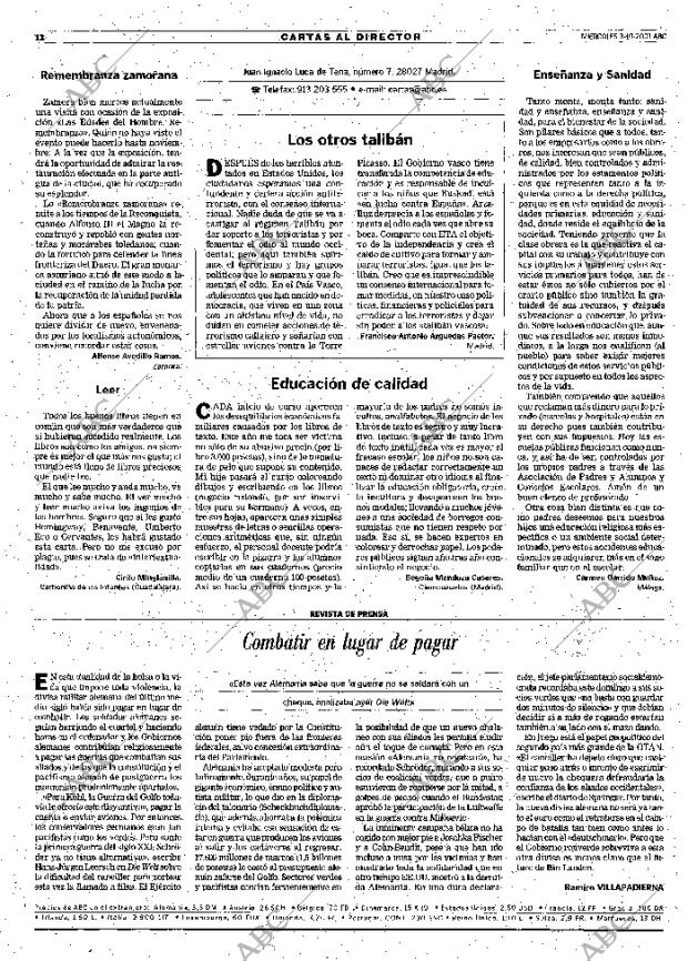 ABC MADRID 03-10-2001 página 12
