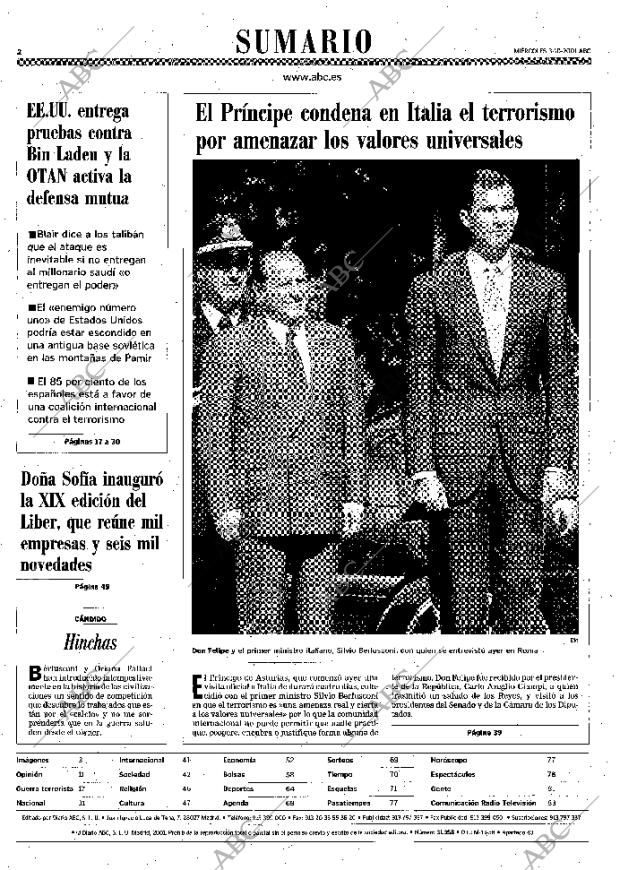 ABC MADRID 03-10-2001 página 2