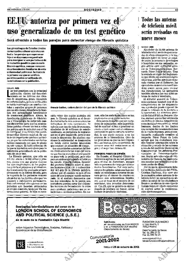 ABC MADRID 03-10-2001 página 43