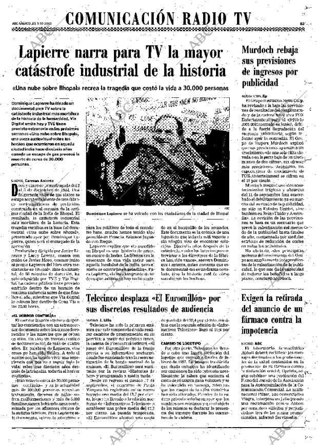 ABC MADRID 03-10-2001 página 83
