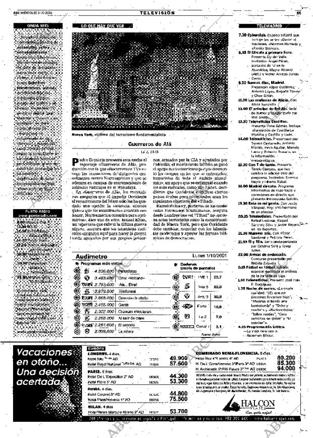 ABC MADRID 03-10-2001 página 85