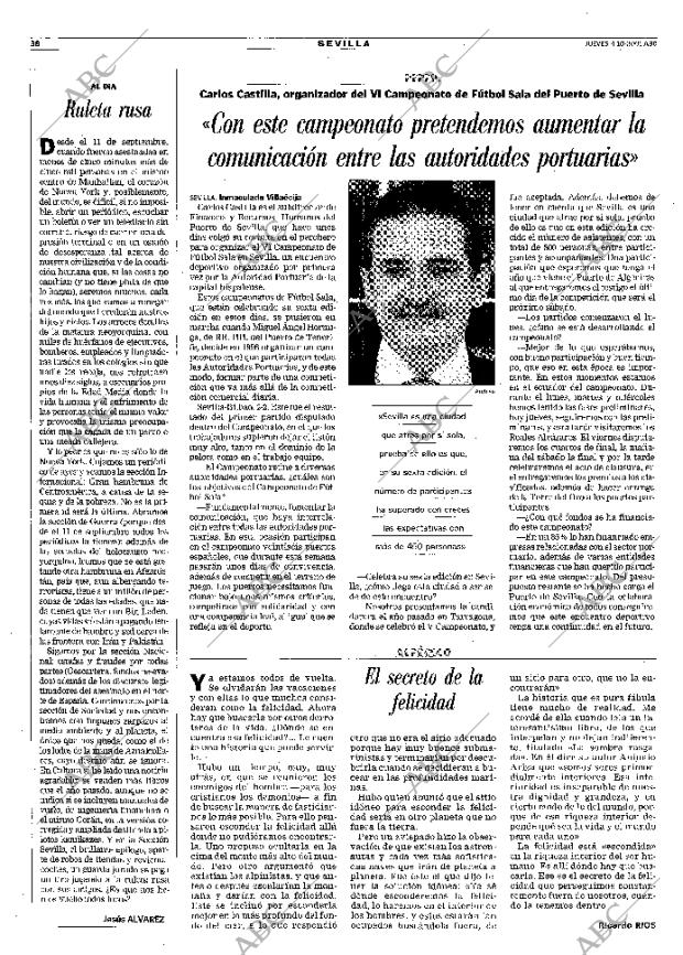 ABC SEVILLA 04-10-2001 página 38