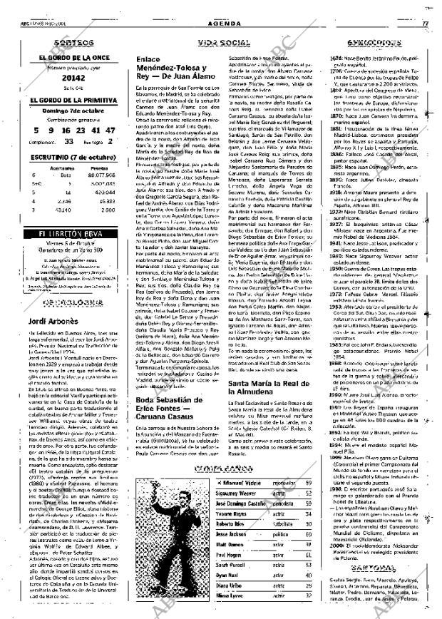 ABC MADRID 08-10-2001 página 77
