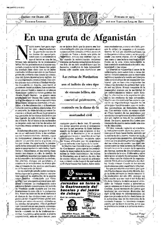 ABC MADRID 09-10-2001 página 3