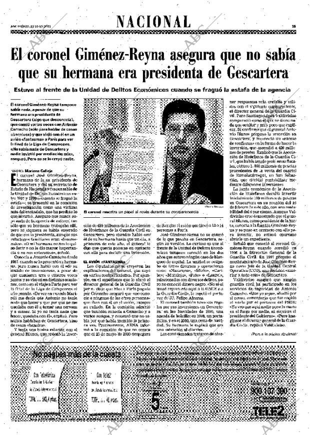 ABC MADRID 10-10-2001 página 35