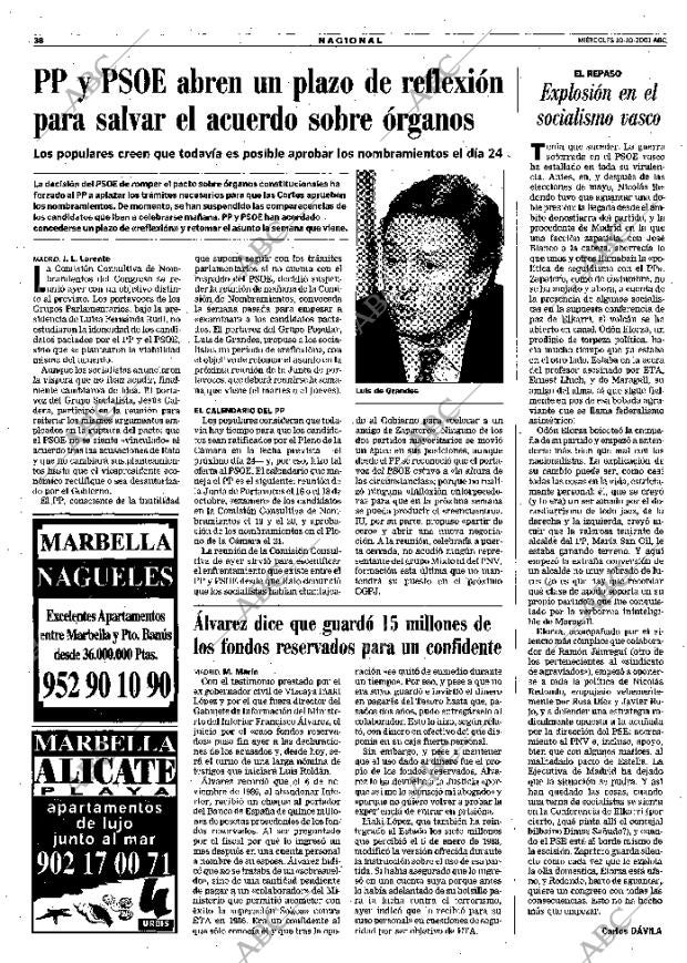 ABC MADRID 10-10-2001 página 38