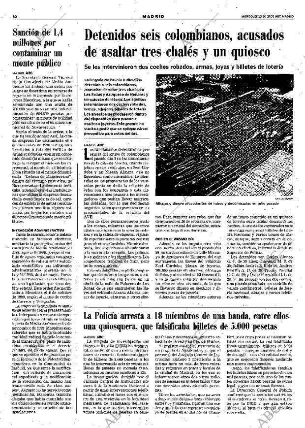 ABC MADRID 10-10-2001 página 98