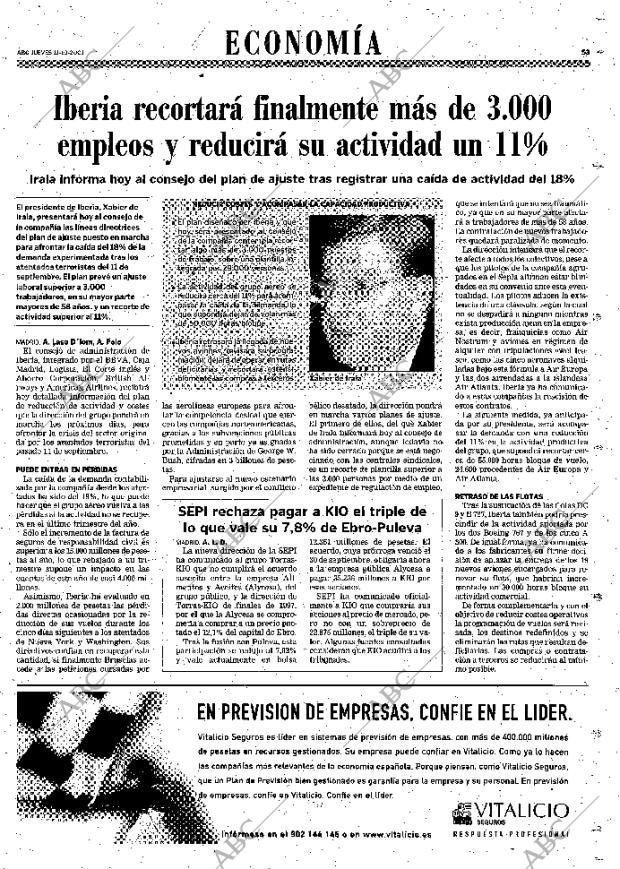 ABC MADRID 11-10-2001 página 53