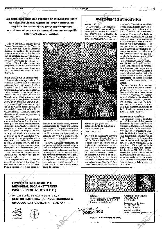 ABC MADRID 12-10-2001 página 43