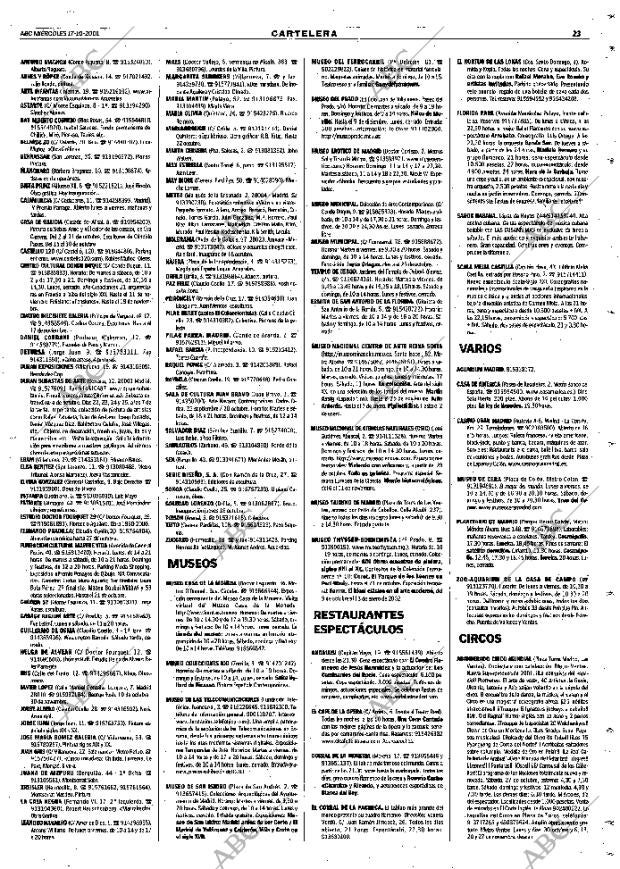 ABC MADRID 17-10-2001 página 111