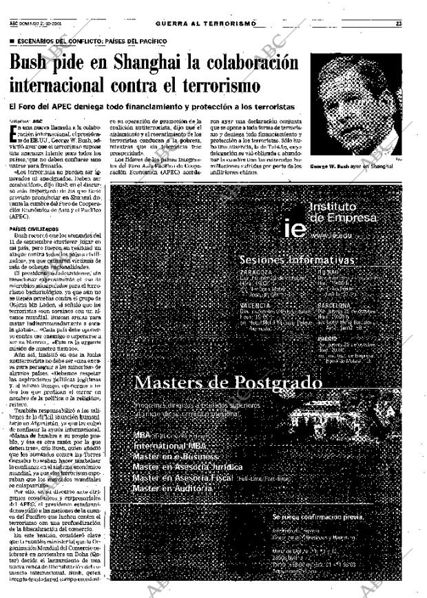 ABC MADRID 21-10-2001 página 23