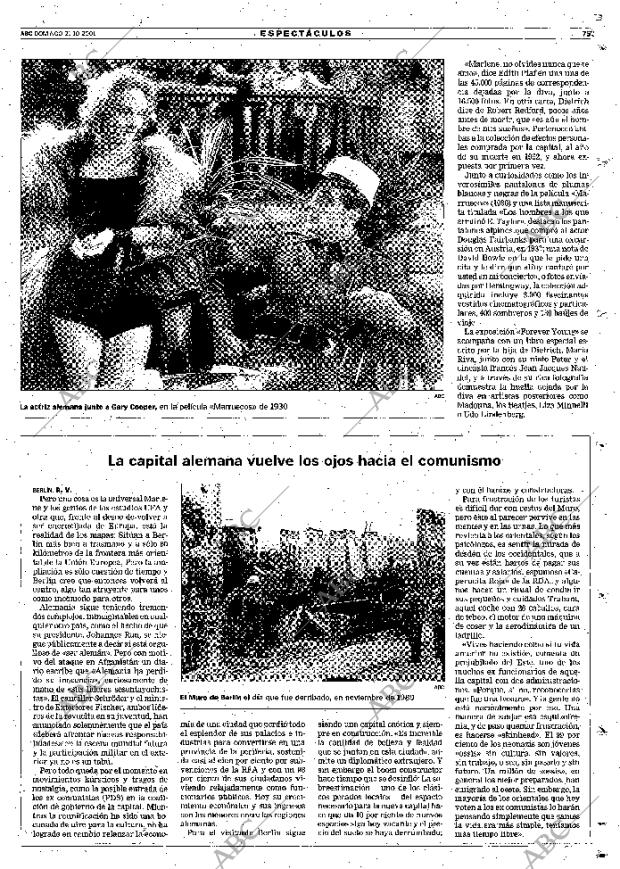 ABC MADRID 21-10-2001 página 75