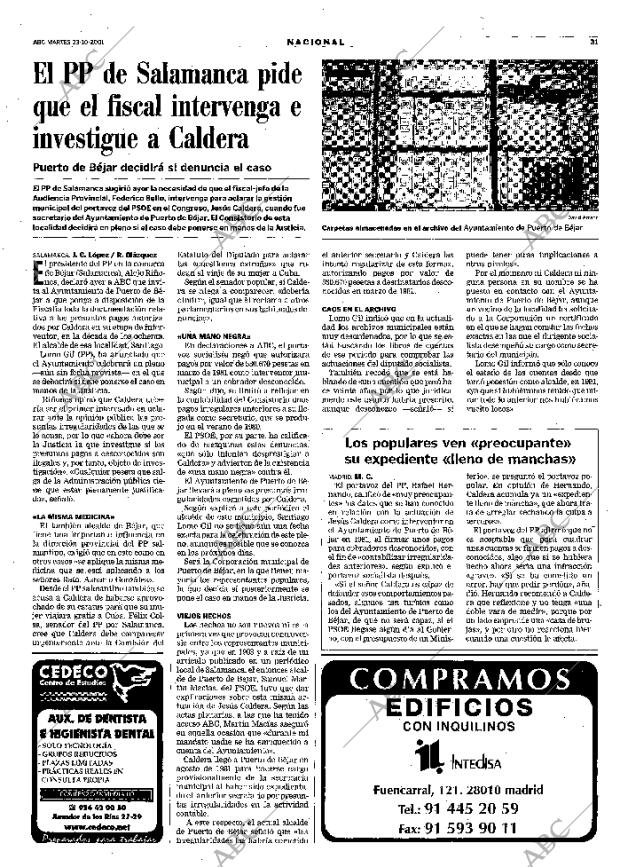 ABC SEVILLA 23-10-2001 página 31