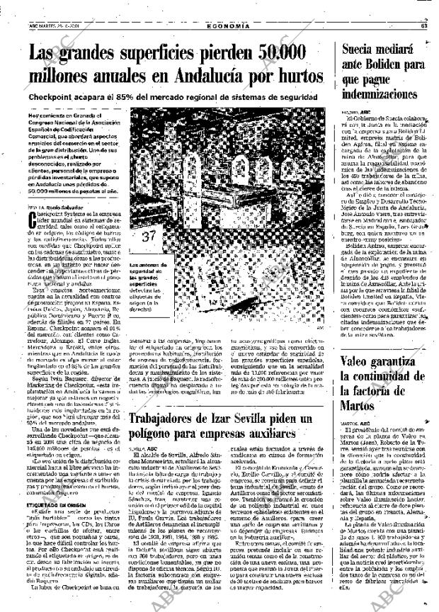 ABC SEVILLA 23-10-2001 página 63