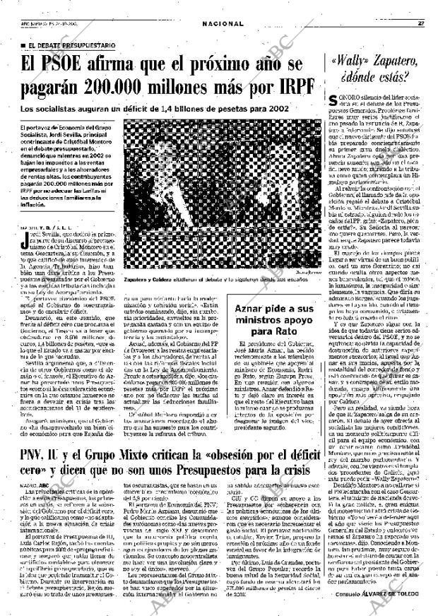 ABC SEVILLA 24-10-2001 página 27