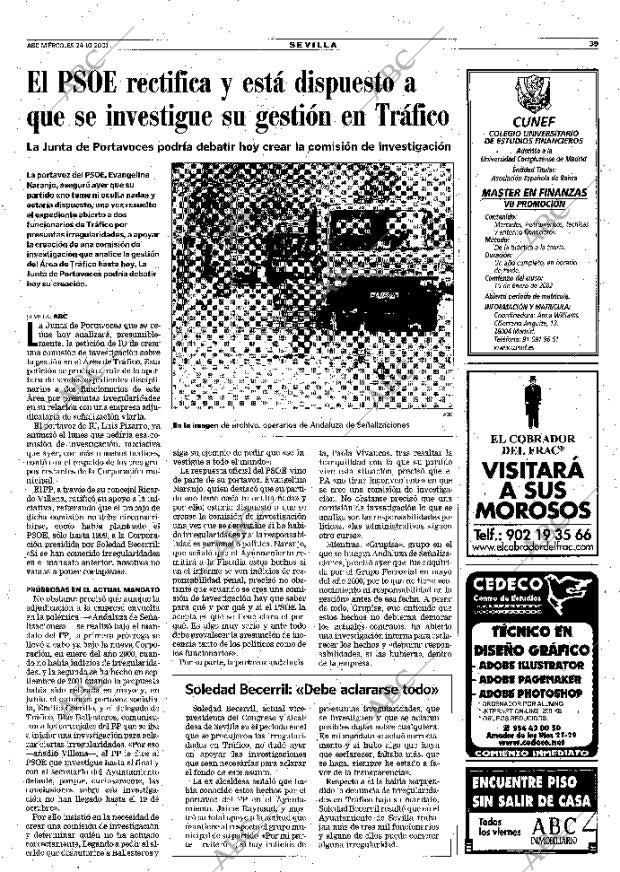 ABC SEVILLA 24-10-2001 página 39