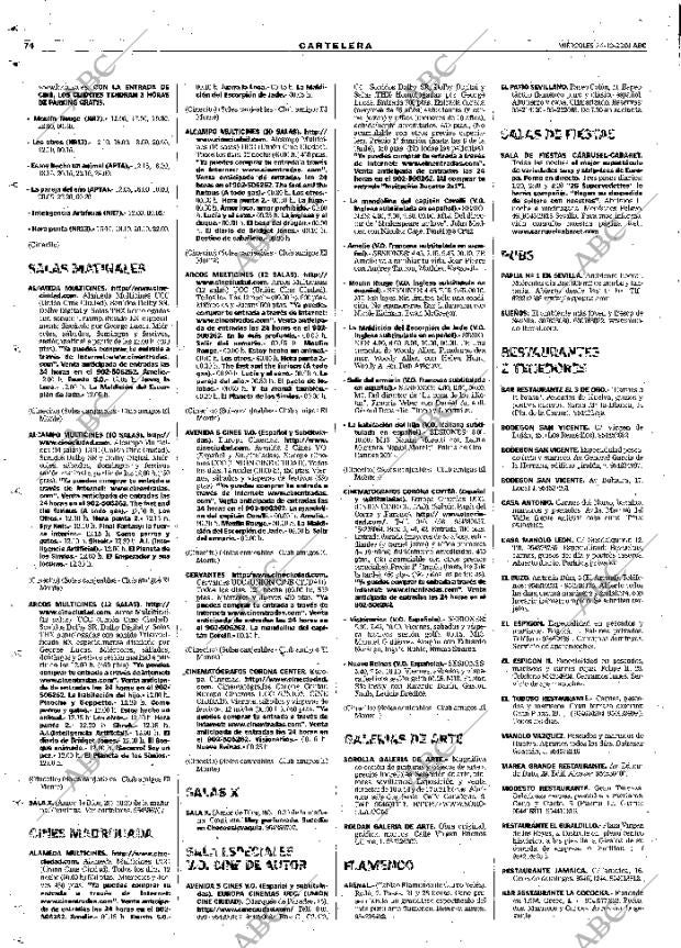 ABC SEVILLA 24-10-2001 página 74