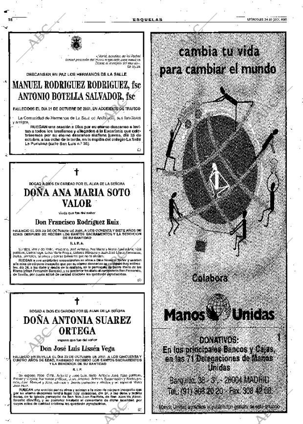ABC SEVILLA 24-10-2001 página 76
