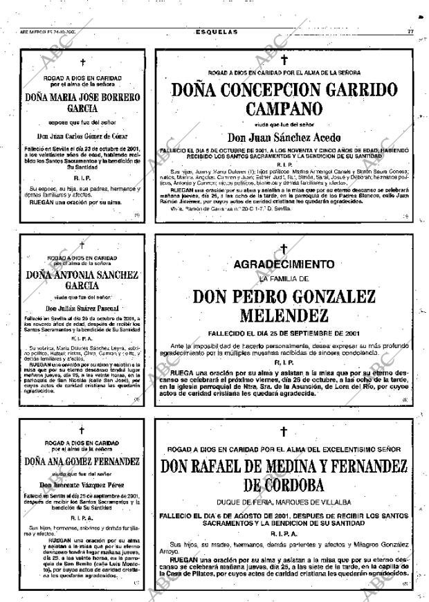 ABC SEVILLA 24-10-2001 página 77