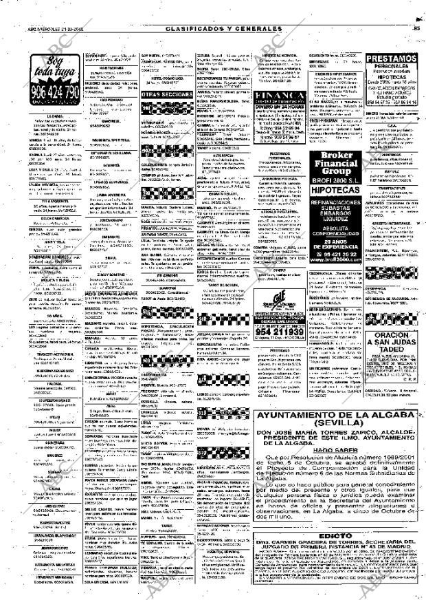 ABC SEVILLA 24-10-2001 página 85