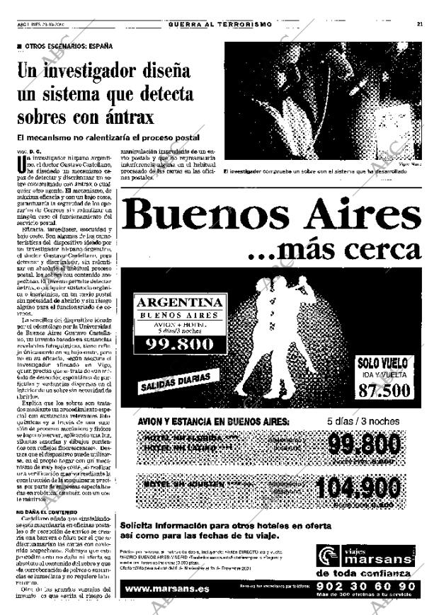 ABC MADRID 29-10-2001 página 21