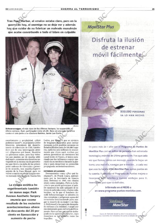 ABC MADRID 29-10-2001 página 25