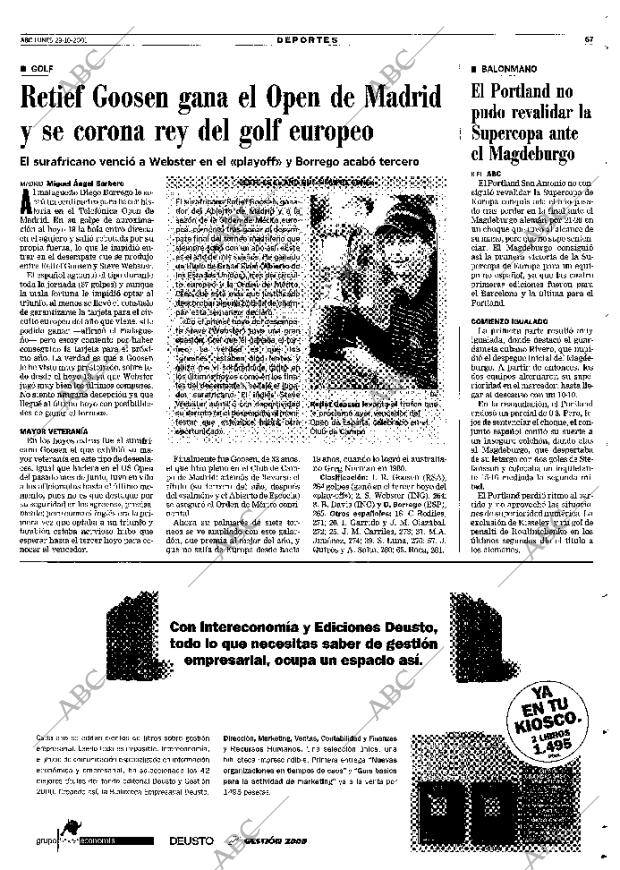 ABC MADRID 29-10-2001 página 67