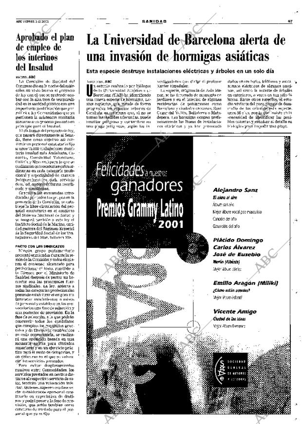 ABC SEVILLA 02-11-2001 página 67