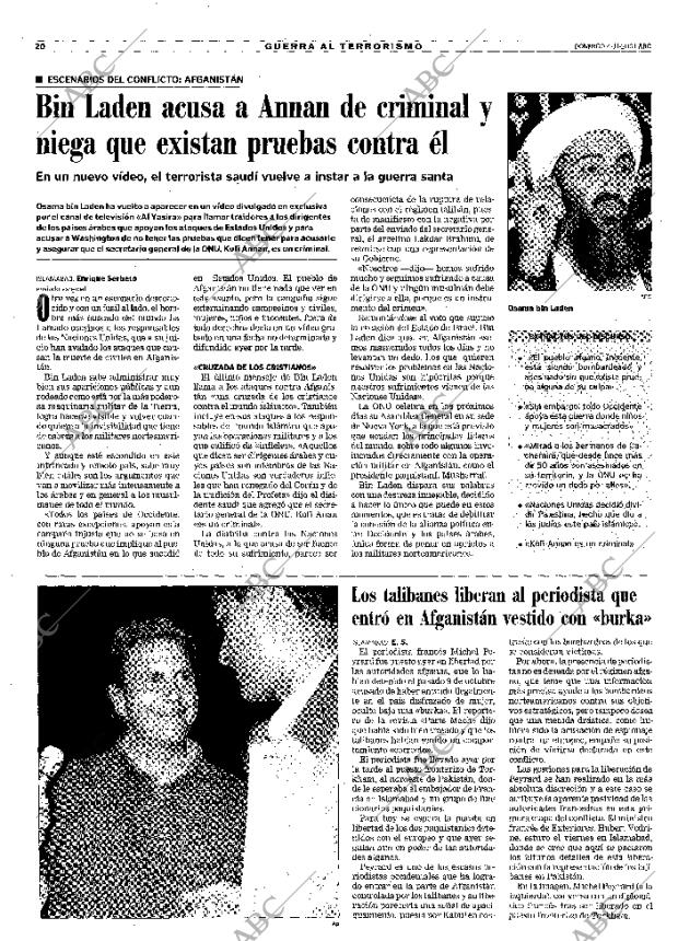 ABC MADRID 04-11-2001 página 20