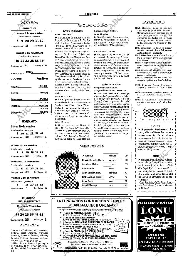 ABC SEVILLA 04-11-2001 página 45