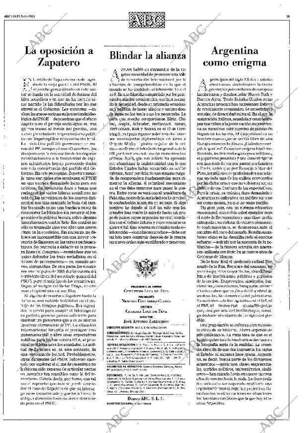 ABC MADRID 05-11-2001 página 11