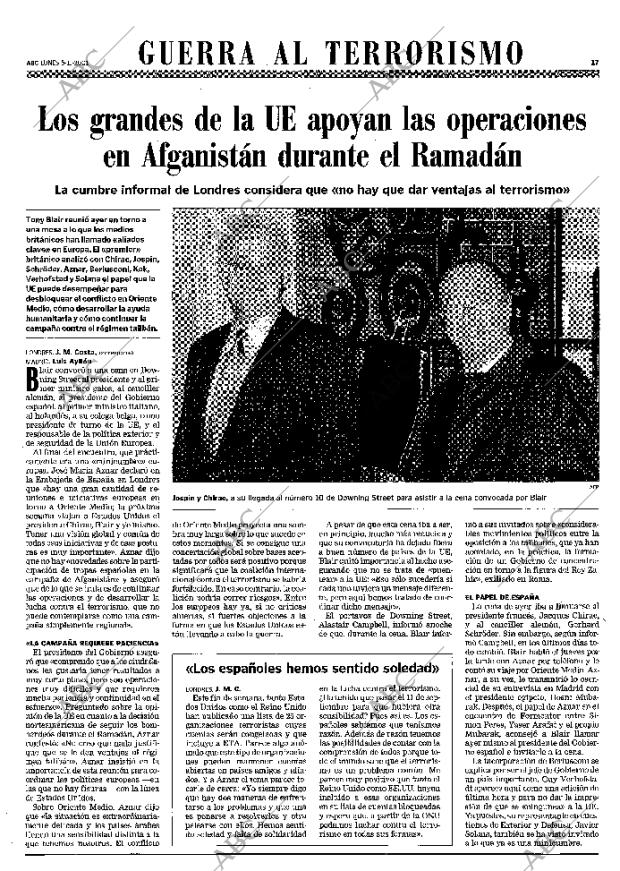 ABC MADRID 05-11-2001 página 17