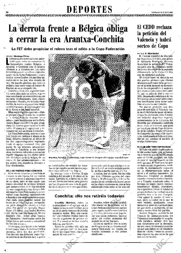 ABC MADRID 11-11-2001 página 56