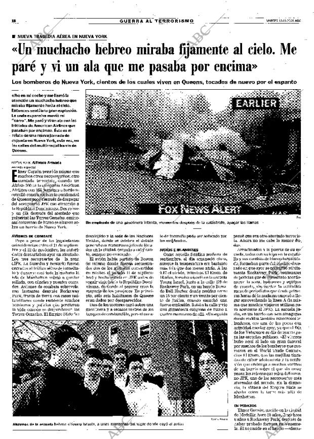 ABC MADRID 13-11-2001 página 18