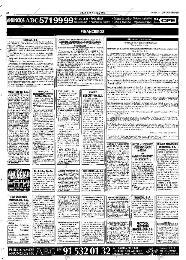 ABC MADRID 15-11-2001 página 124