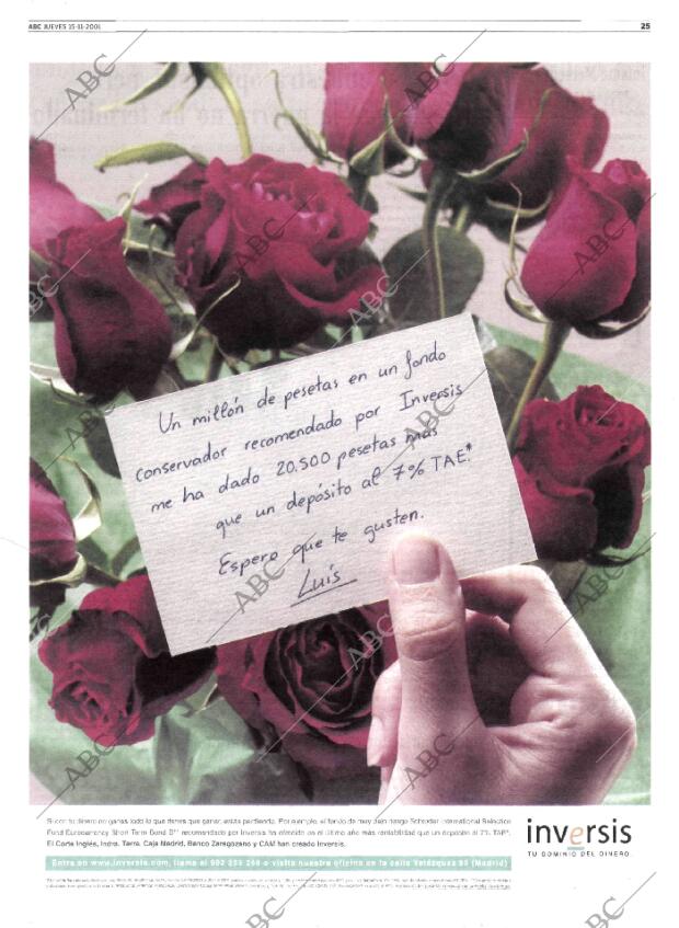 ABC MADRID 15-11-2001 página 25