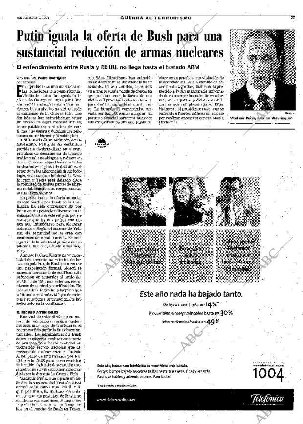 ABC MADRID 15-11-2001 página 27