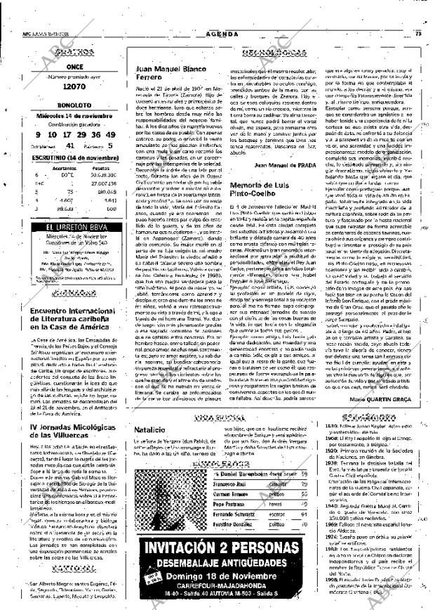 ABC MADRID 15-11-2001 página 73