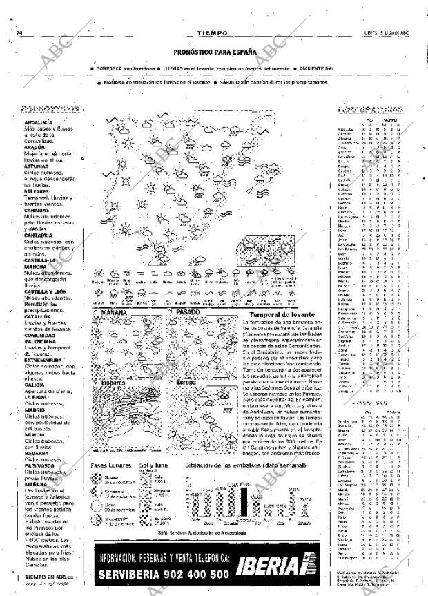 ABC MADRID 15-11-2001 página 74